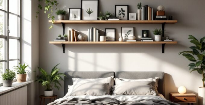 7 façons d’utiliser une étagère murale dans une chambre adulte