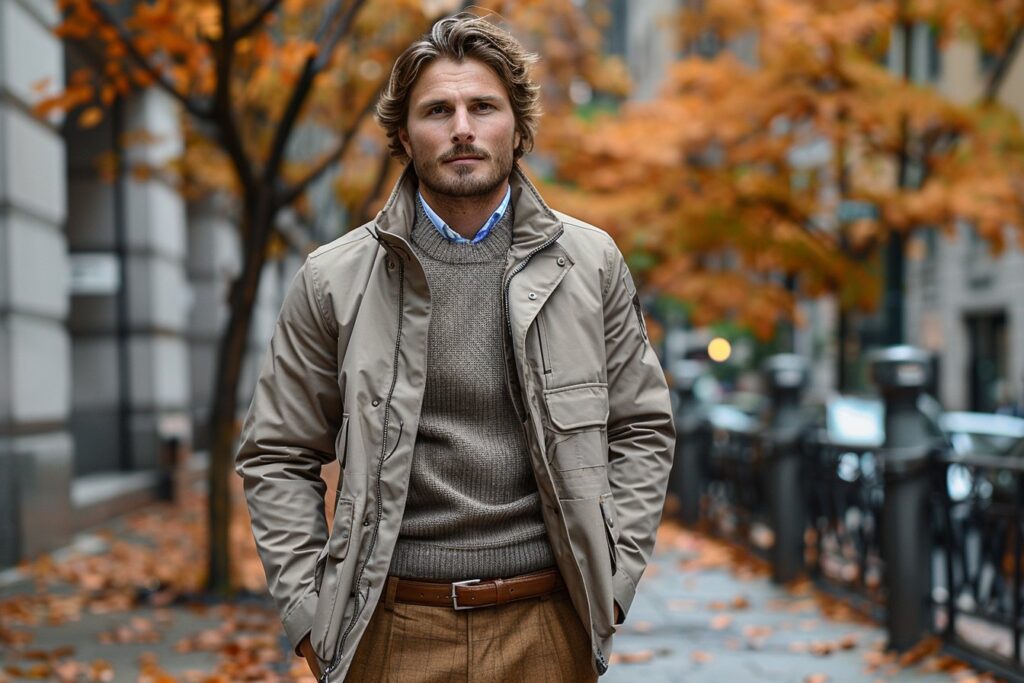 Adaptation du style vestimentaire masculin pour les températures de mi-saison de 15 degrés