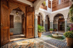 Restaurer une maison algéroise avec zellige artisanal et menuiserie en cèdre massif