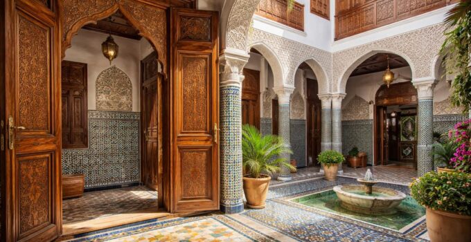 Restaurer une maison algéroise avec zellige artisanal et menuiserie en cèdre massif