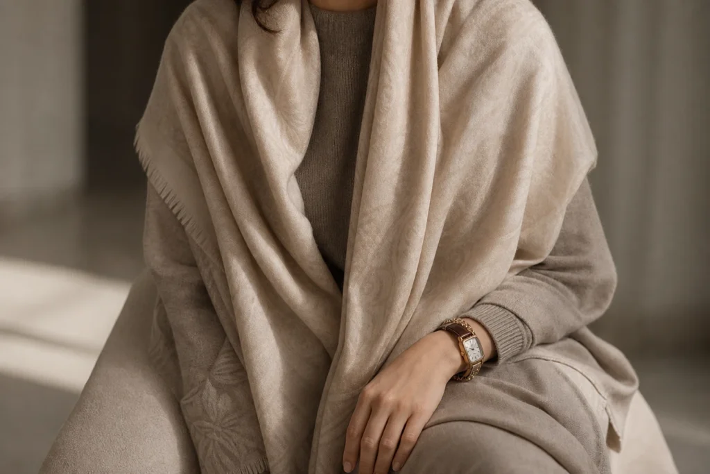Foulard beige : la touche de douceur pour une tenue sophistiquée